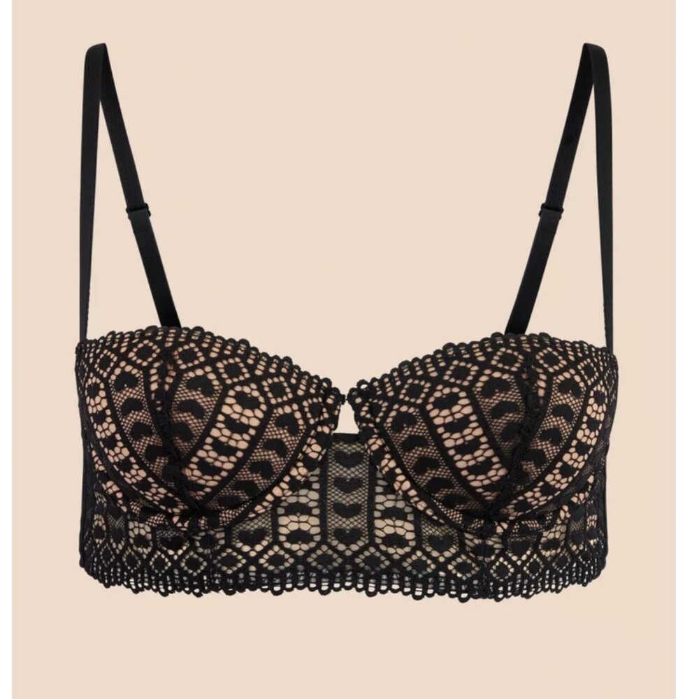 ADORE ME Nymphadora Contour Lace Bra in Black, Size 38B